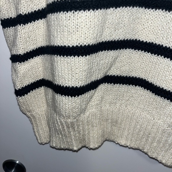 The Great. the Sea Stripe Lace-Up Sweater - Picture 5 of 9